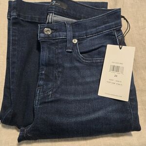 7 For All Mankind Dark Blue Flare Jeans